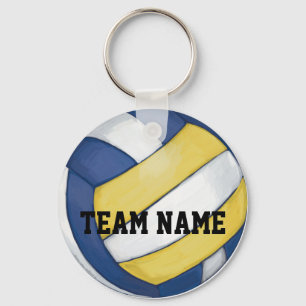 Volleyball Team Name and Number Key Ring