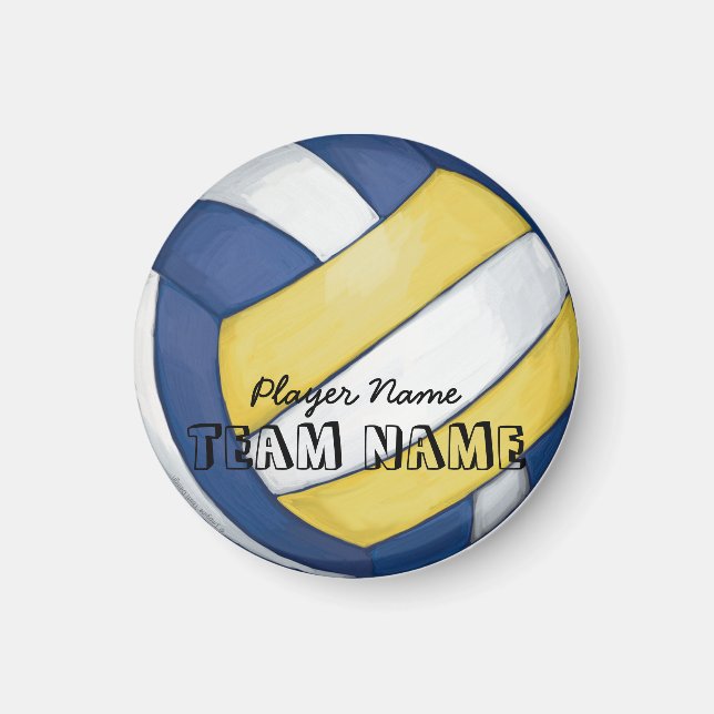 Volleyball Team Name and Number Magnet (Front)
