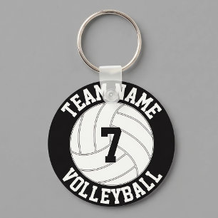 Volleyball Team Name, Colour and Player Number Key Ring