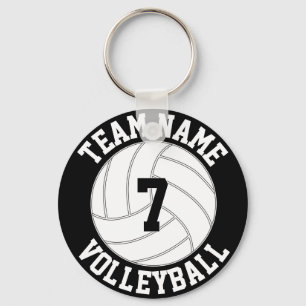 Volleyball Team Name, Colour and Player Number Key Ring