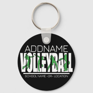 Volleyball Team Player ADD NAME School Top Athlete Key Ring