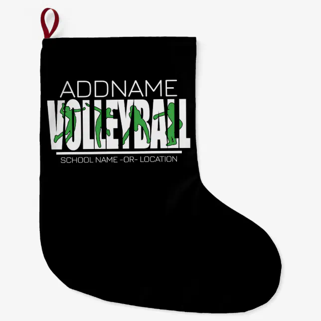 Volleyball Team Player ADD NAME School Top Athlete Large Christmas