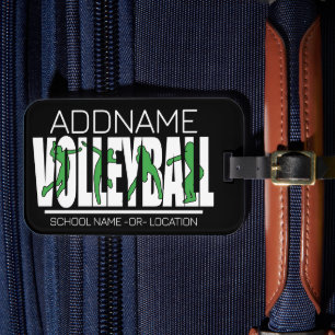 Volleyball Team Player ADD NAME School Top Athlete Luggage Tag