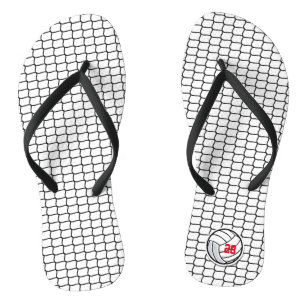 Volleyball Team Sports Player NUMBER Net Black Thongs