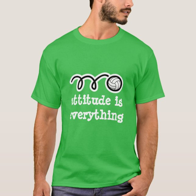 Volleyball tee shirt with motivational quote (Front)