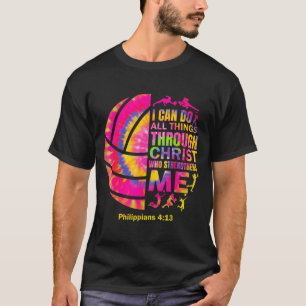 Volleyball Teen Christian Christ Tie Illustration T-Shirt