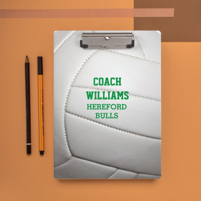 Volleyball Texture Personalised Clipboard (Creator Uploaded)