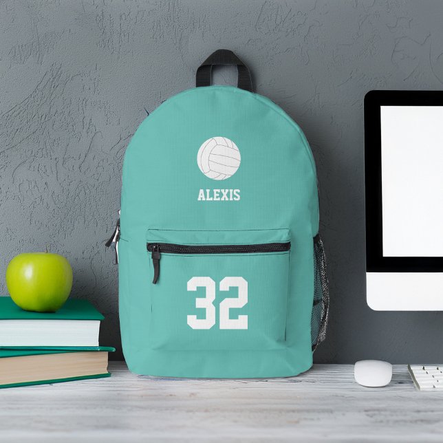 Volleyball Themed Personalised  Printed Backpack (Creator Uploaded)