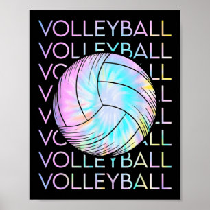 Volleyball Tie Dye Look  Poster