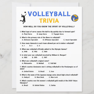 Volleyball Trivia Game