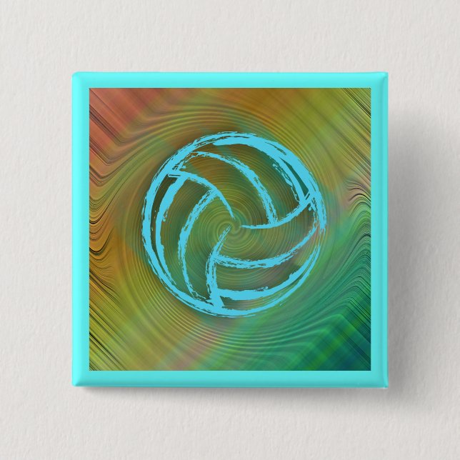 Volleyball Twirl Button (Front)