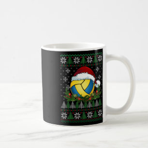 Volleyball Ugly Christmas Santa Hat Family Pyjamas Coffee Mug