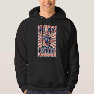 Volleyball Uncle Sam 4th Of July Boys Kids Usa Fla Hoodie