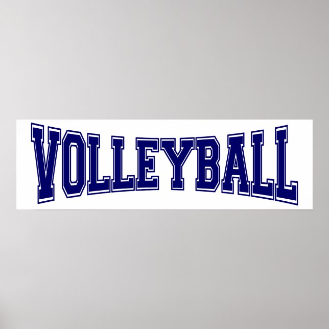 Volleyball University Style Poster (Front)