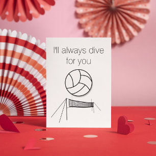 Volleyball Valentine Card