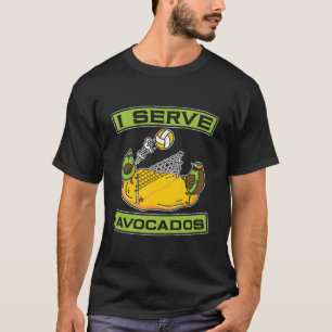 Volleyball Vball Beach Volleyball Avocado T-Shirt