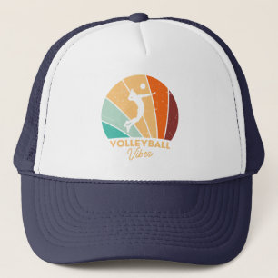 Volleyball Vintage Retro Volleyball Player Trucker Hat