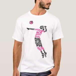 Volleyball Volleyball Ace Assist Block Bump Net T-Shirt
