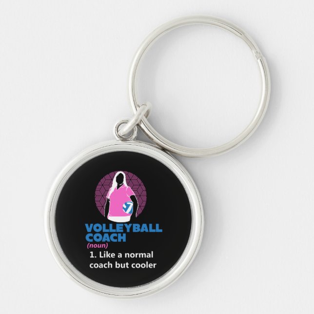 Volleyball - Volleyball Coach Definition Key Ring (Front)