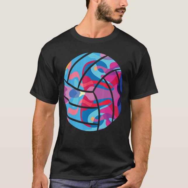 Volleyball volleyball game Colourful Graphic T-Shirt (Front)