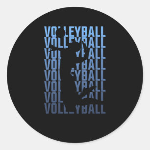 Volleyball Volleyball-Player Classic Round Sticker