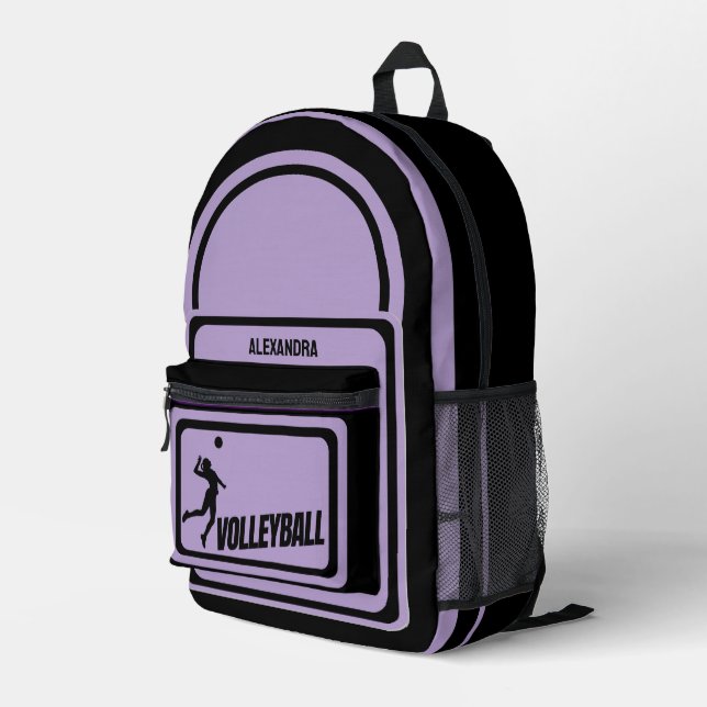 Volleyball, Volleyball player girl, Birthday gift Printed Backpack (Back Corner Right)