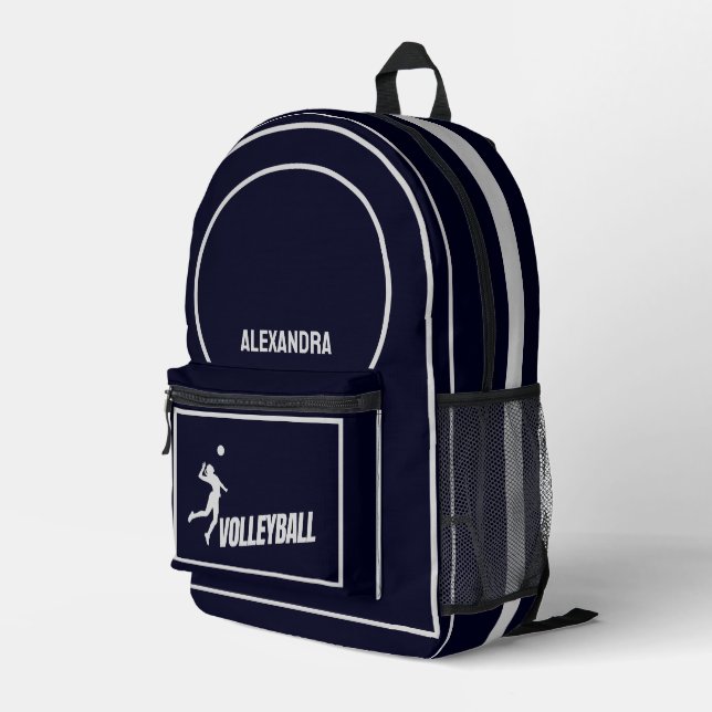 Volleyball, Volleyball player girl, Birthday gift Printed Backpack (Back Corner Right)
