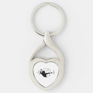 Volleyball - Volleyball Player Heartbeat Key Ring