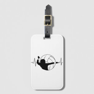 Volleyball - Volleyball Player Heartbeat Luggage Tag