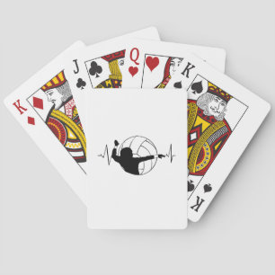 Volleyball - Volleyball Player Heartbeat Playing Cards