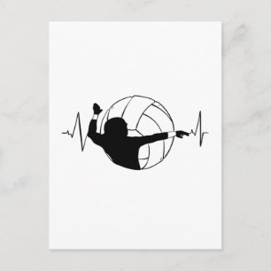 Volleyball - Volleyball Player Heartbeat Postcard