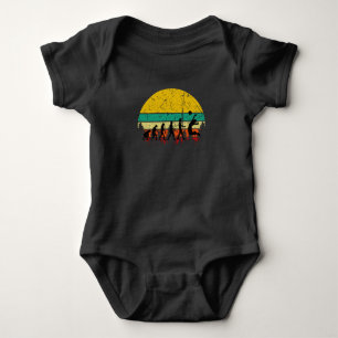 Volleyball Volleyball-Player Retro Baby Bodysuit