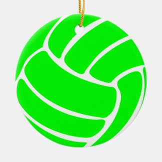 Volleyball W/Name Ornament Green