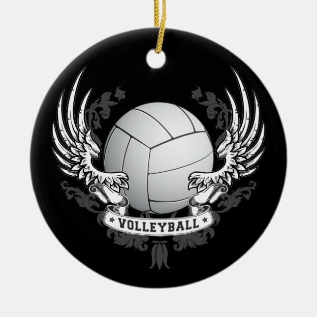 Volleyball Wings Ornament (Front)