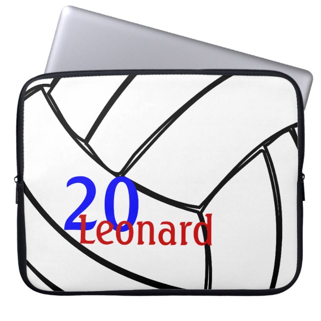 Volleyball with Name Laptop Sleeve (Front)