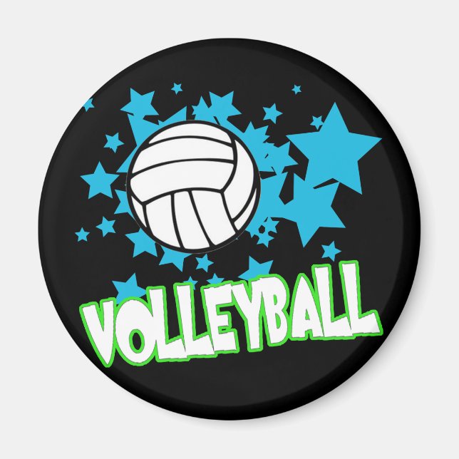 Volleyball with Stars Magnet (Front)
