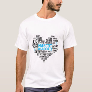 Volleyball Word Art Typography T-Shirt