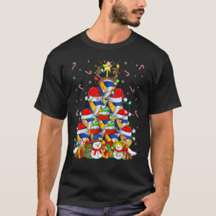 Volleyball Xmas Lighting Santa Volleyball Christma T-Shirt