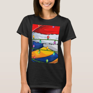 Volleyball  Xmas Lights Santa Volleyball Christmas T-Shirt