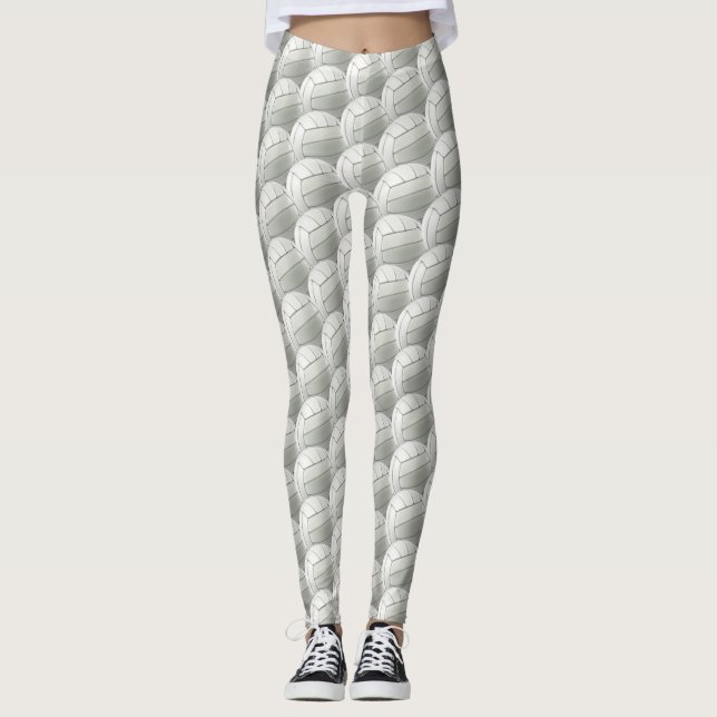 Volleyballs Design All Over Print Leggings (Front)