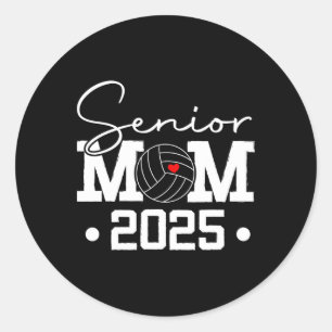 Volleybyll Graduation Mummy Senior Mum Cl Of 2025 Classic Round Sticker