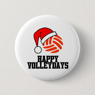 VolleyChick Happy Volleydays Santa Ball 6 Cm Round Badge
