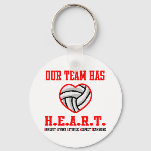 VolleyChick Heart Key Ring