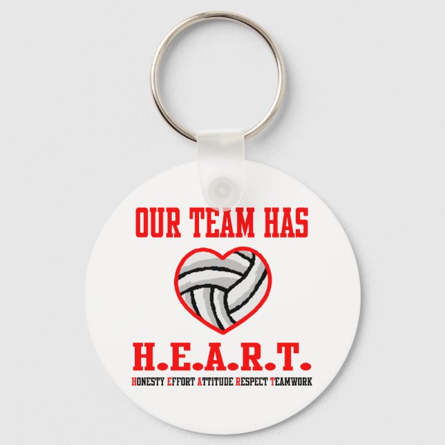 VolleyChick Heart Key Ring (Front)