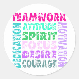 VolleyChick Teamwork Classic Round Sticker