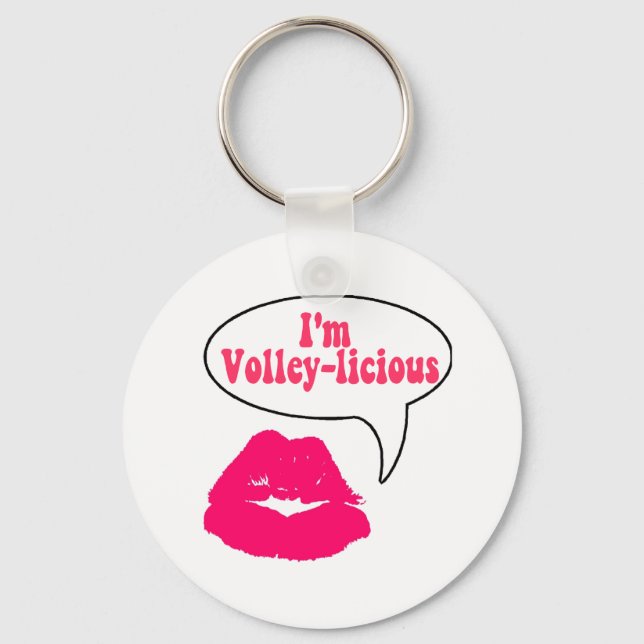 VolleyChick Volley-licious Key Ring (Front)