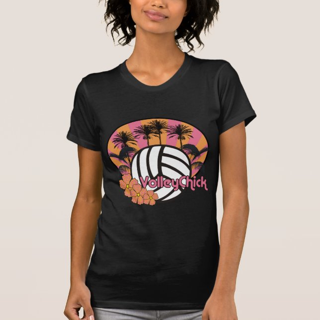 VolleyChickPalmBeach T-Shirt (Front)