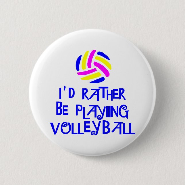 VolleyChick's Rather 6 Cm Round Badge (Front)