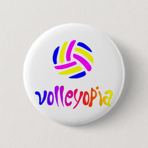 VolleyChickVolleytopiaDark 6 Cm Round Badge