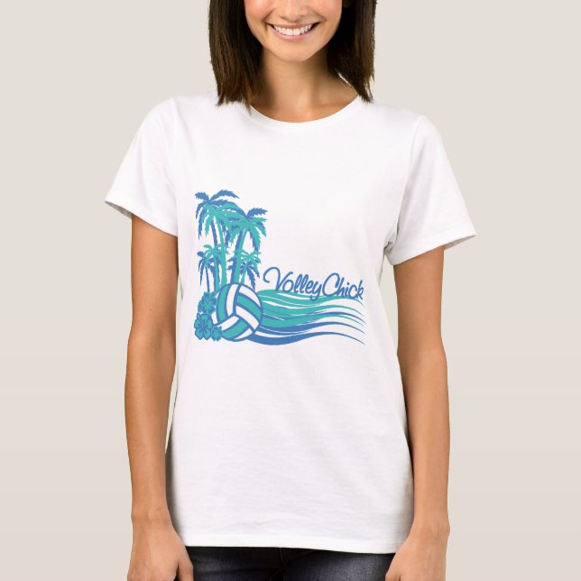 VolleyChickWaver T-Shirt (Front)